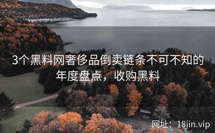 3个黑料网奢侈品倒卖链条不可不知的年度盘点，收购黑料  第2张